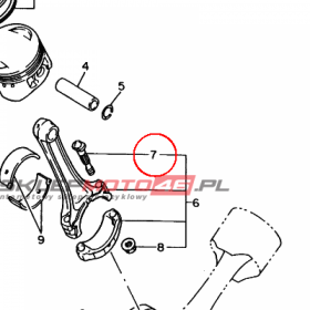 YAMAHA - SRUBA KORBOWODU nr: 22U116540000