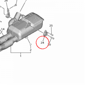 YAMAHA - STAY, MUFFLER 2 nr: 2C0214460000