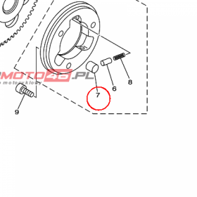 YAMAHA - PIN, DOWEL (5J3) nr: 936101017400