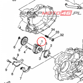 YAMAHA - POMPA OLEJOWA nr: 5LP133000000