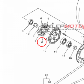 YAMAHA - PODKL. GUM. nr: 5EA253640000