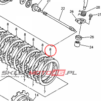 YAMAHA - tarcza sprzegla nr: 5BE163210000