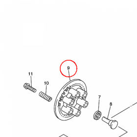 YAMAHA - DOCISK SPRZEGLA nr: 5EB163510100