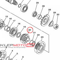 YAMAHA - KOLO ZEBATE nr: 5JG172410000