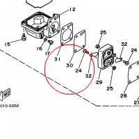 YAMAHA - MEMBRANA nr: 6G1244110000