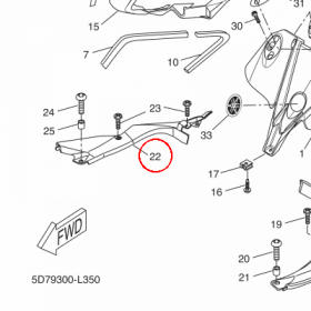 YAMAHA - WYPELNIENIE OWIEWKI nr: 5D7F836L0000