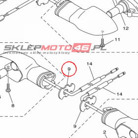 YAMAHA - UCHWYT KIER. nr: 3D7833181000