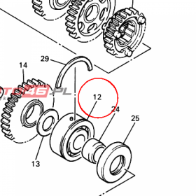 YAMAHA - LOZYSKO nr: 933052050900