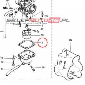 YAMAHA - USZCZELKA nr: 1YU143840000