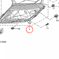 YAMAHA - HEADLIGHT UNIT ASS nr: 5D7H430A0000