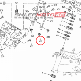 YAMAHA - tulejka nr: 904801422900