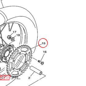 YAMAHA - ZEBATKA TYLNA nr: 5NY254520000