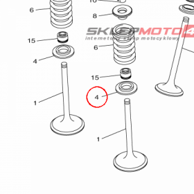 YAMAHA - SEAT, VALVE SPRING nr: 1SM121160000