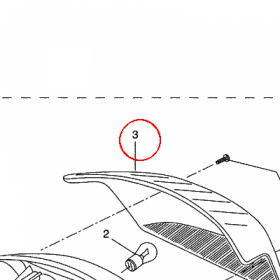 YAMAHA - klosz lampy tyl. nr: 5WWH47211000