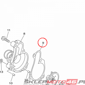 YAMAHA - GASKET, HOUSING COVER 1 nr: 33D124270000