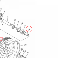 YAMAHA - TULEJA KOLA nr: 4WM253761000