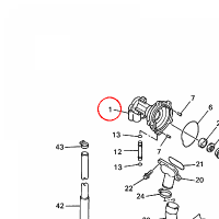 YAMAHA - HOUSING, WATER PUMP nr: 4XV124210000