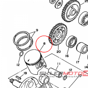 YAMAHA - tlok nr: 2XJ116310197