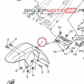 YAMAHA - blotnik nr: B4C215110000