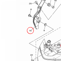 YAMAHA - STAY, HEADLIGHT 2 nr: B4C841190000