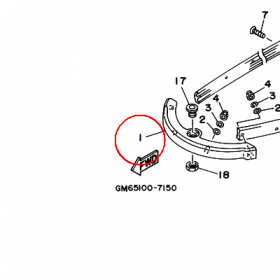 YAMAHA - ZDERZAK GUM. nr: GM6625011000