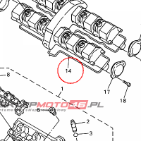 YAMAHA - uszczelka pokrywy zaw. nr: 4YR111930000