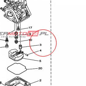 YAMAHA - ZAWOR IGLICOWY nr: 61N143920000