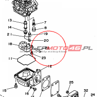 YAMAHA - PIN, FLOAT ARM nr: 6H4145480000