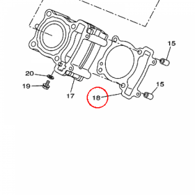 YAMAHA - uszczelka cylindra nr: 1B9113510000