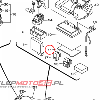 YAMAHA - SEAT, BATTERY nr: 4D3821220000