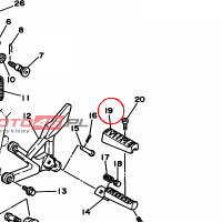 YAMAHA - guma podnozka nr: 2GH274130000