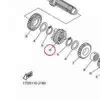 YAMAHA - KOLO ZEBATE nr: 17D171311000