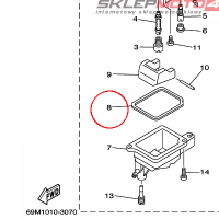 YAMAHA - GASKET, FLOAT CHAMBER nr: 69M149840000