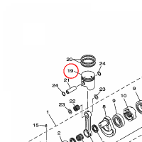 YAMAHA - tlok nr: 66V1163100A0