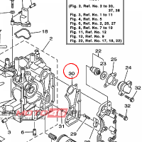 YAMAHA - USZCZELKA nr: 66M411140100