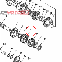 YAMAHA - KOLO ZEBATE nr: 5LP171211000