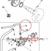 YAMAHA - PRZEWOD OLEJOWY nr: 90445083J500