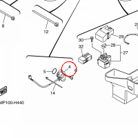 YAMAHA - CZUJNIK LUZU nr: 5TJ825400100