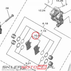 YAMAHA - BRAKE PAD KIT nr: 5SL258050000