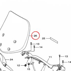 YAMAHA - WIND SCREEN nr: 5B2F83800000