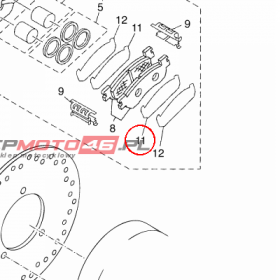 YAMAHA - SHIM, CALIPER nr: 5EB258280000