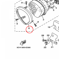 YAMAHA - ramka lampy nr: 1D7843150000