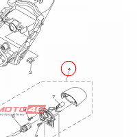 YAMAHA - LICENCE LIGHT ASSY nr: BK6H47400000