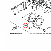 YAMAHA - MEMBRANA nr: 6R7145410000