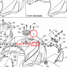 YAMAHA - ZBIORNIK PALIWA nr: 1RCY241000X7