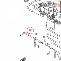 YAMAHA - HOSE, VACUUM SENSING 4 nr: 68V135330000