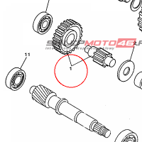 YAMAHA - MAIN AXLE COMP. nr: 5HTE74100000