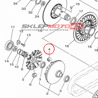 YAMAHA - ciezarek manetki nr: 5RU176322000