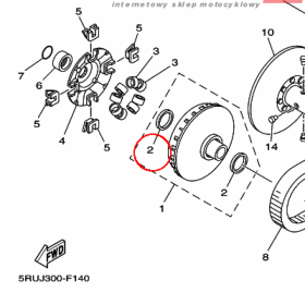 YAMAHA - simmering nr: 931013500100