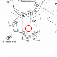 YAMAHA - PLATE, FRONT nr: B4C2836100P1